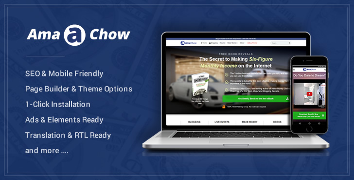 Amachow – WordPress Theme for Affiliate Marketers Feature Image