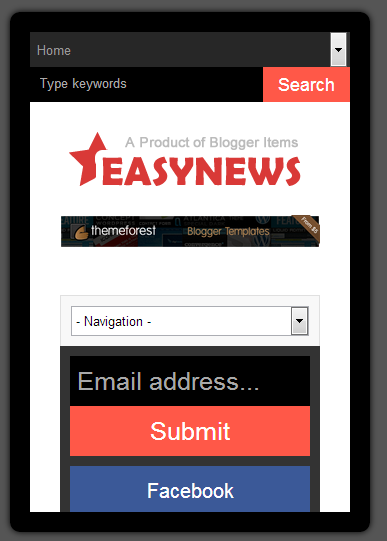 Easy News – Free Responsive Magazine Blogger Template Mobile Test