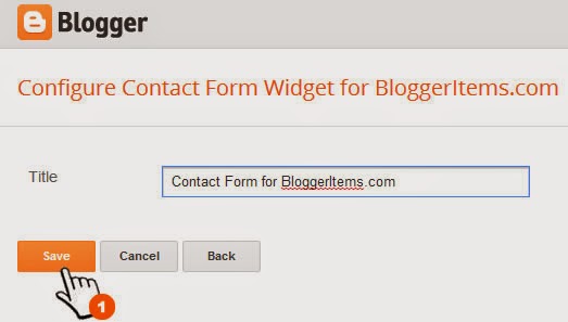 Then just save your contact form