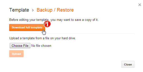 How to download your Blogger template fully - Finish Step