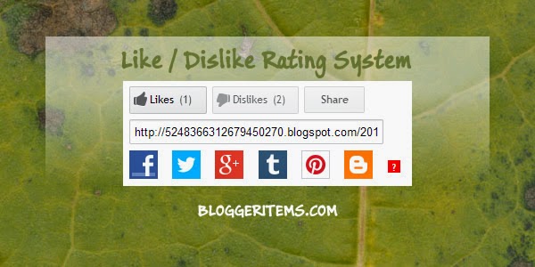 Like and Dislike Rating System for Blogger Banner