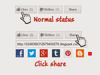 Like and Dislike Rating System for Blogger Screenshot